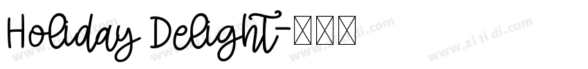 Holiday Delight字体转换